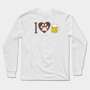 I love dogs and beer Long Sleeve T-Shirt